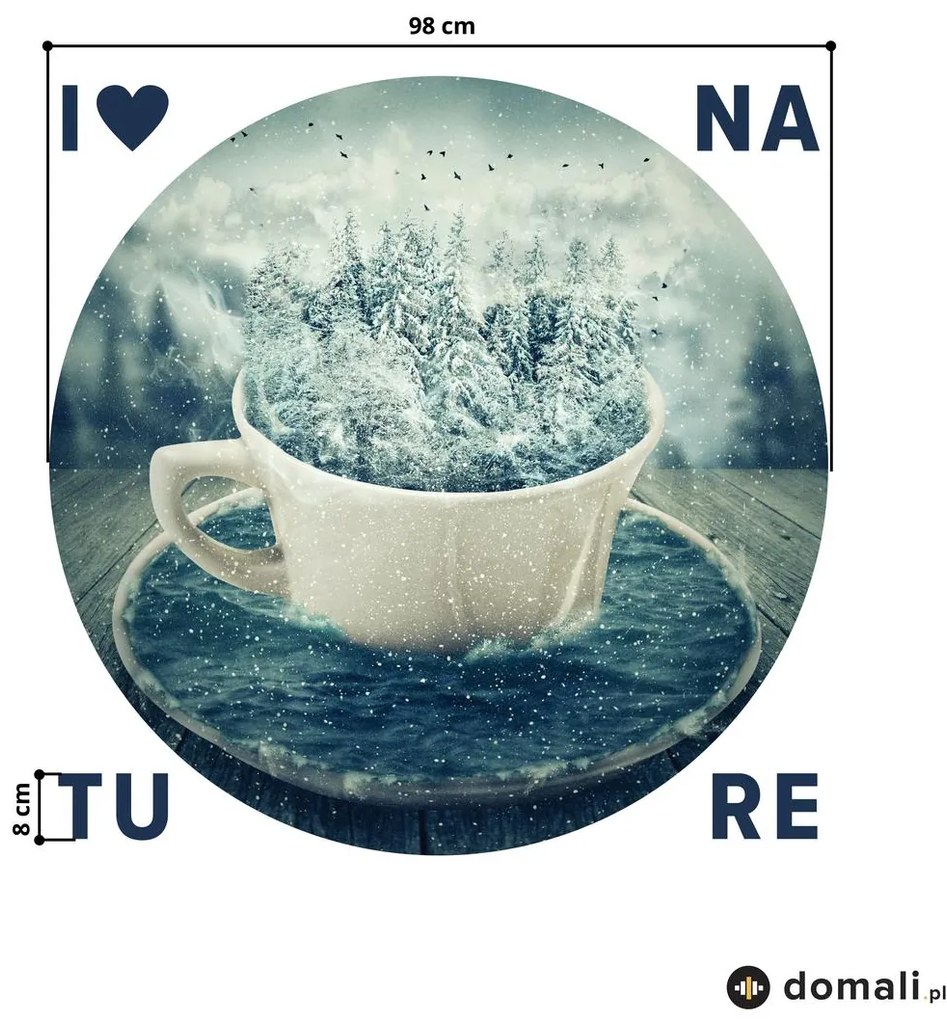 Naklejki na ścianę - Kubek natury z napisem