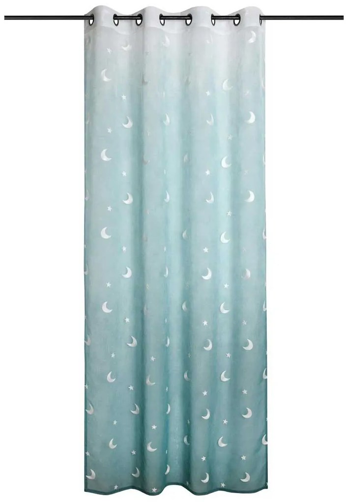 Firana z motywem księżyca 140 x 260 cm