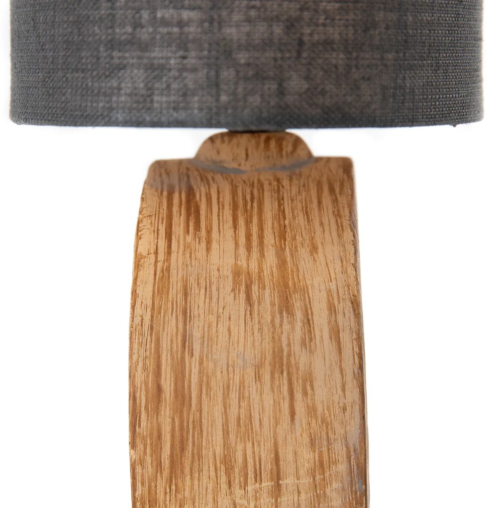 Nowoczesna lampa stołowa szara z LED - Meau Rustykalny / Vintage Oswietlenie wewnetrzne