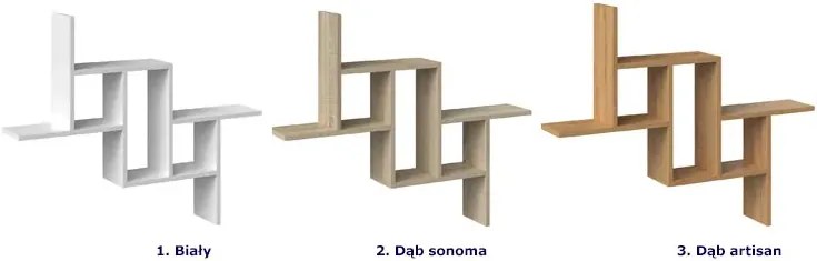 Skandynawski regał wiszący w kolorze dąb artisan D0-D35