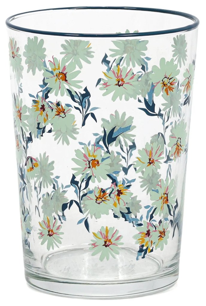 Duża szklanka w kwiatowy wzór, 510 ml