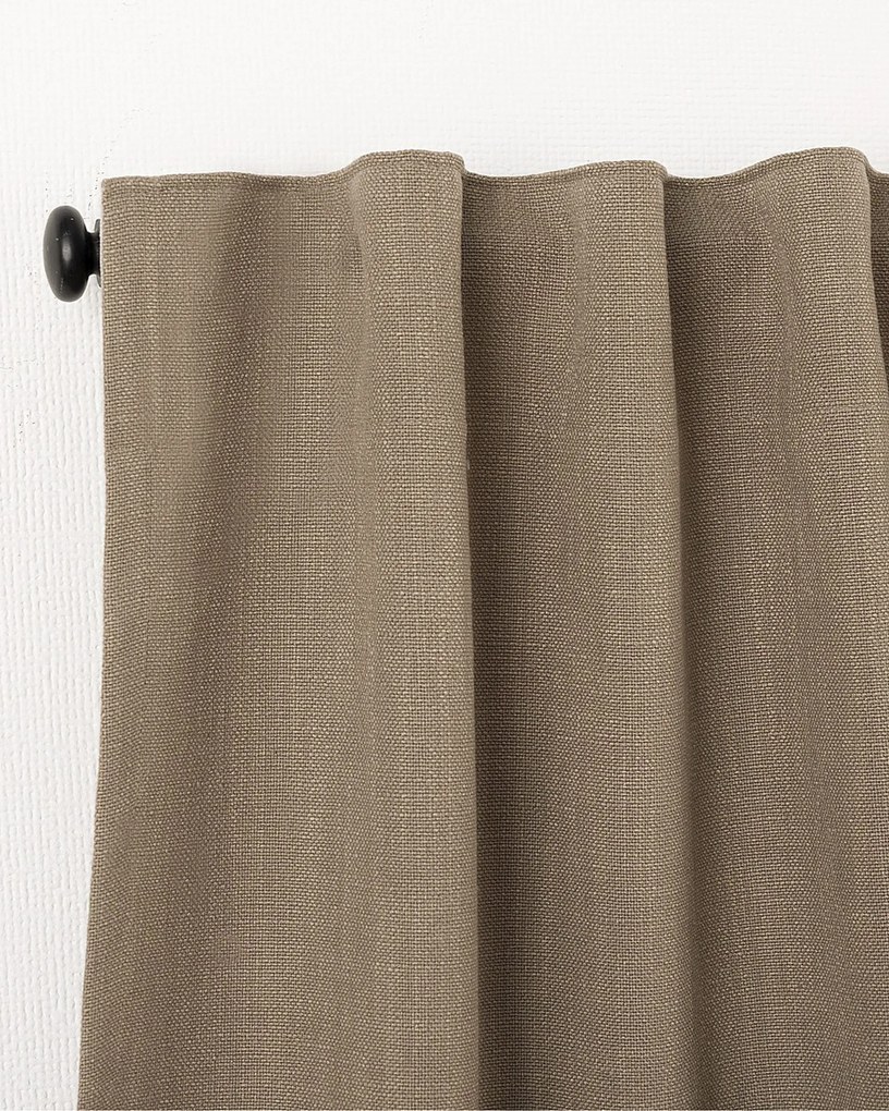 Zasłona gotowa na taśmie marszczącej 140x280cm light brown 1 szt.