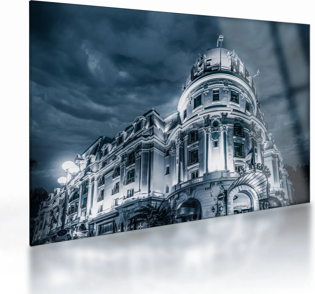 Obraz na szkle - architektura w ciemności (70x50 cm)