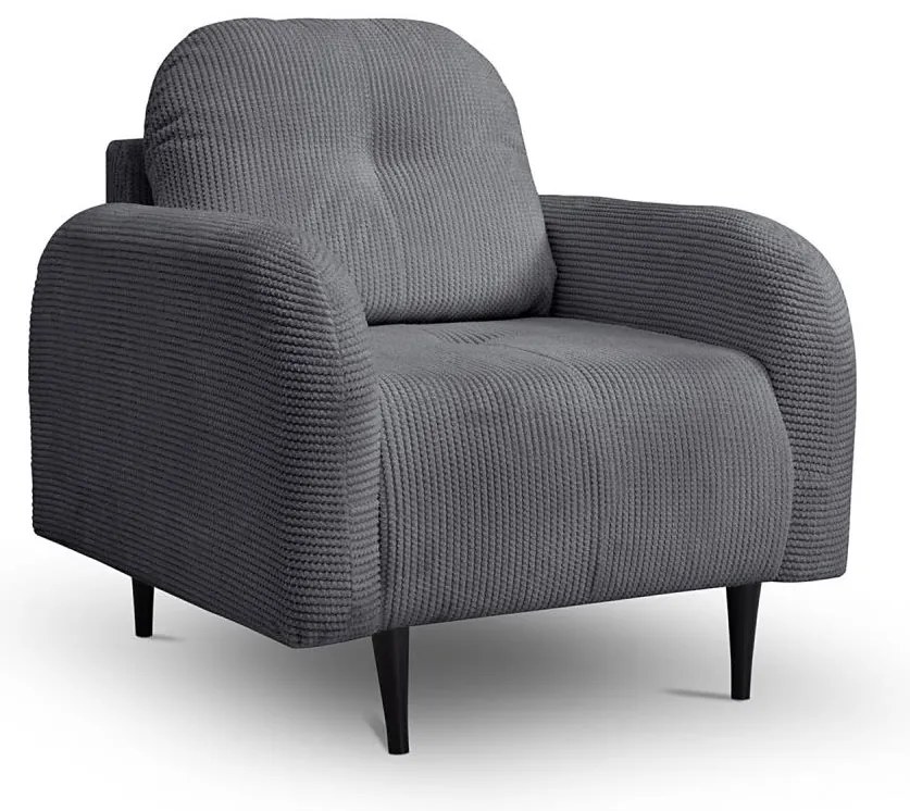 Tapicerowany fotel CLOUDY szary