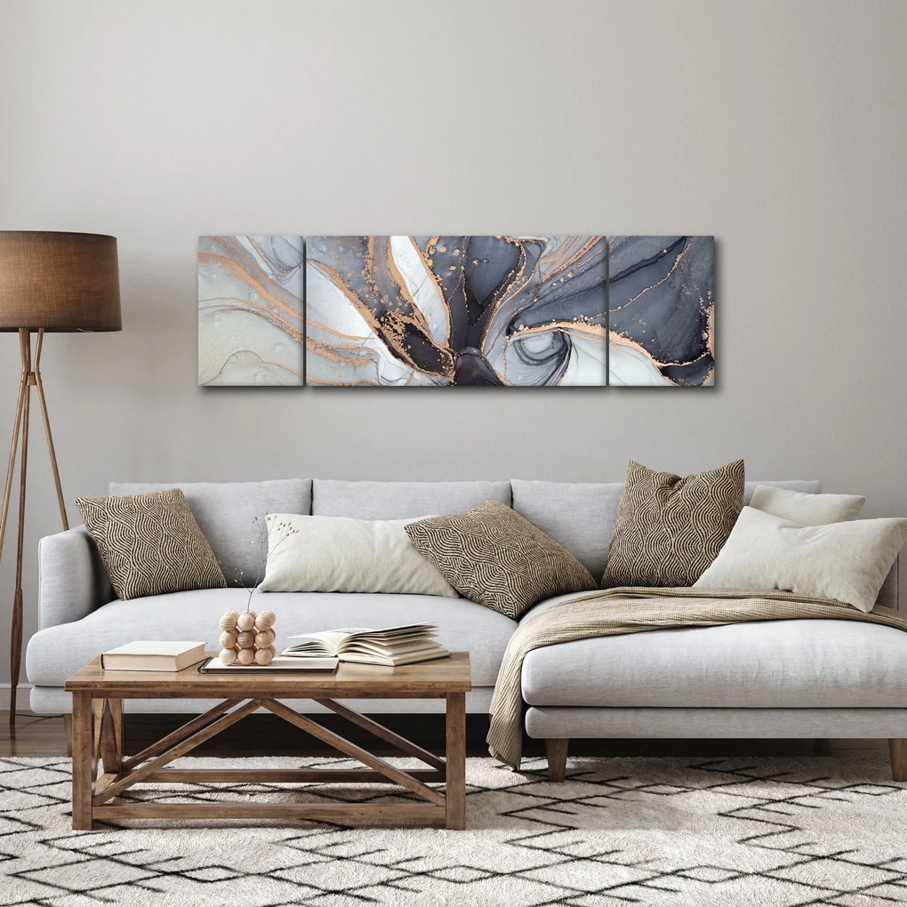 Obraz - Szary marmur (170x50 cm)