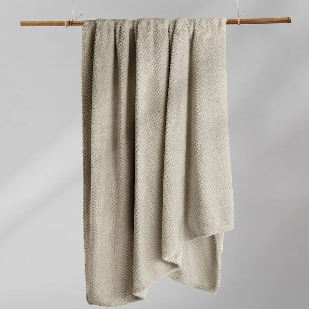 Jasnoszary koc z mikrowłókna DecoKing Henry, 170x210 cm