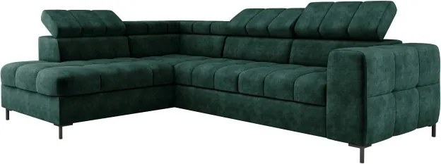 Narożnik PABLOS układ L strona Lewa w tkaninie CLOUD 39 regulowane zagłówki z funkcją spania