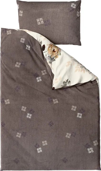 PrzytulneMieszkanie.pl PrzytulneMieszkanie.pl Dwustronna pościel DUO SENSE CARMELIA wzorzysta + poszewka na poduszkę 40x50 cm GRATIS Rozmiar pościeli: 70 x 90 cm | 140 x 200 cm