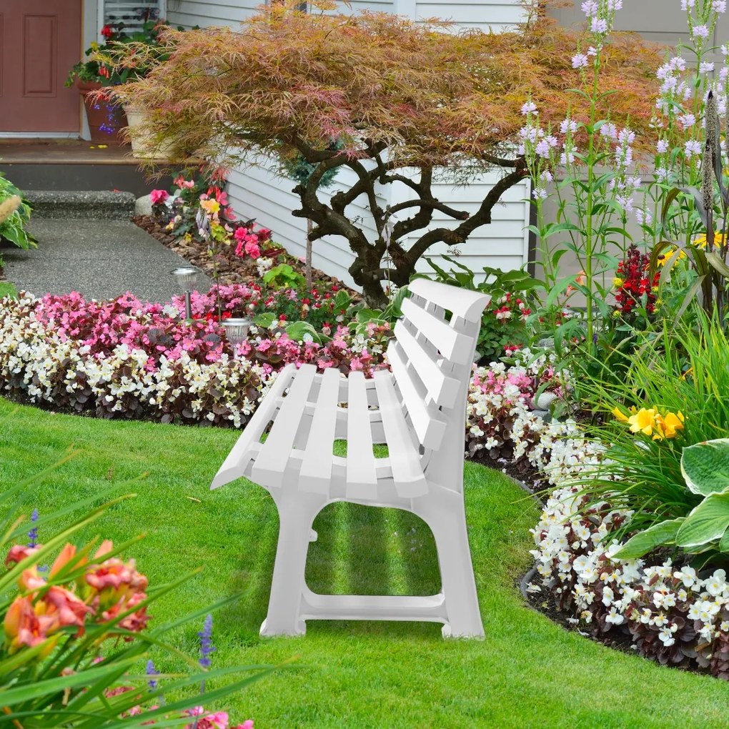 Ławka ogrodowa ORCHIDEA, 145x49x74cm, biała I.P.A.E-Progarden