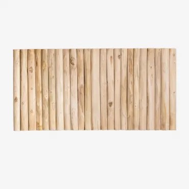 Zagłówek Do Łóżka 150 Cm Z Drewna Tekowego Narel Brąz Drewna & 150 Cm - Sklum