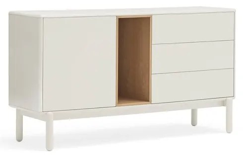 Biała komoda 140x76x40 cm Corvo – Teulat