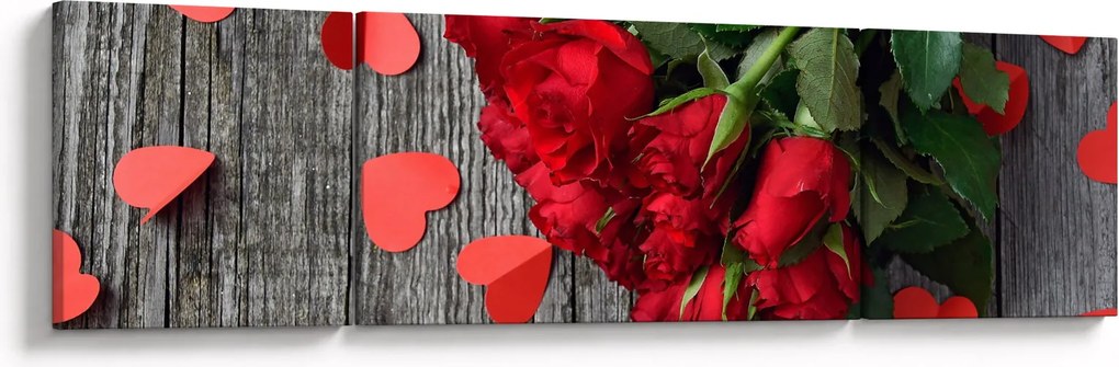 Obraz - bukiet róż (170x50 cm)