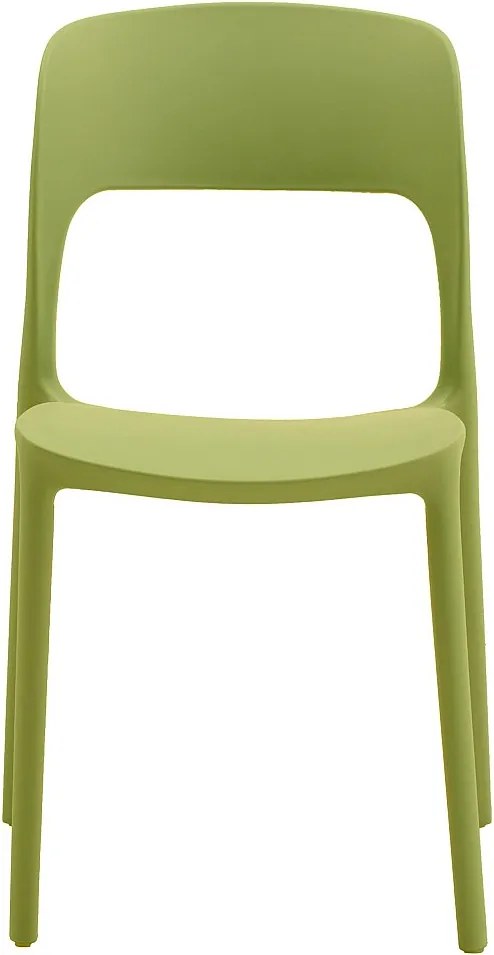Zestaw 4 krzeseł z polipropylenu w kolorze oliwkowej zieleni – SOUTH BEACH