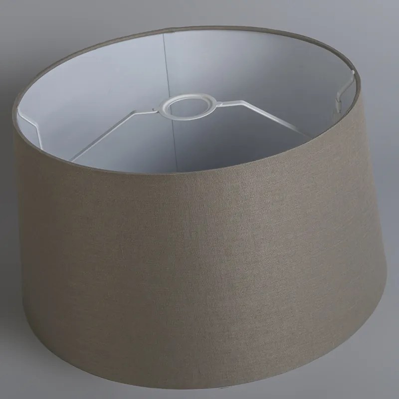 Nowoczesna lampa wisząca czarna z kloszem 45 cm taupe - Combi 1