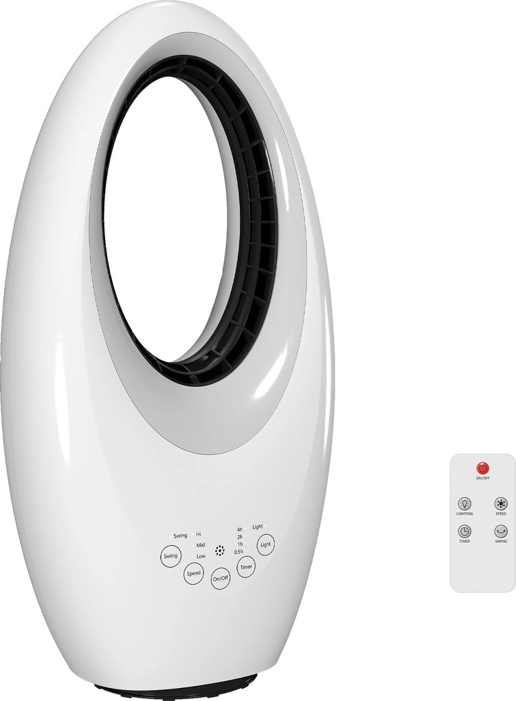 HOMCOM turmventilator säulenventilator rotorloser ventilator ohne flügel | Aosom PL