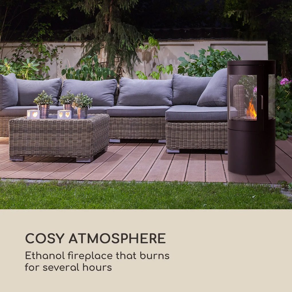 Blumfeldt Fiamme Circulo 1.2kW 4-6h Biokominek Czarny