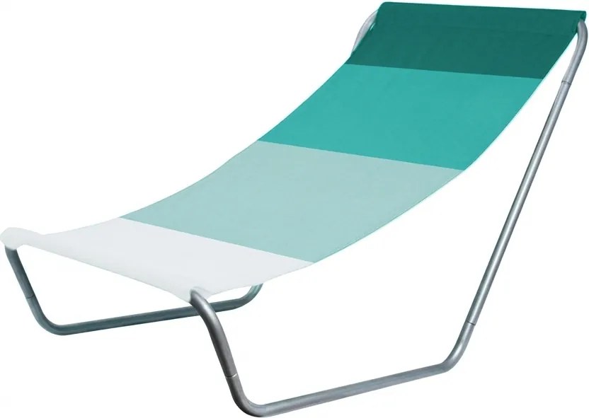 Składany leżak plażowy SAND, zielone paski