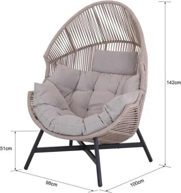 Nowoczesny rattanowy fotel ogrodowy N9-L25