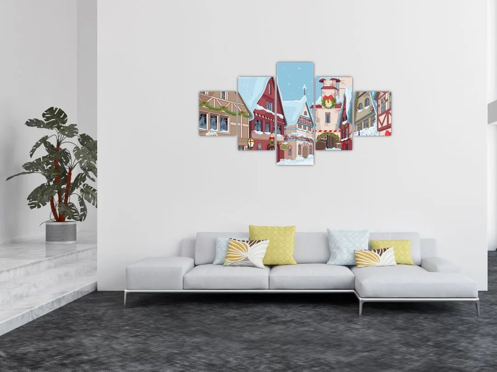 Obraz - Zimowa aleja (125x70 cm)