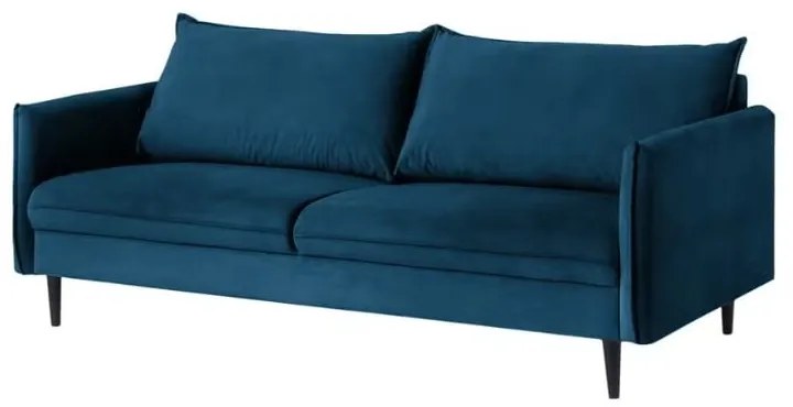 Ciemnoniebieska aksamitna sofa 203 cm Juli – Ropez