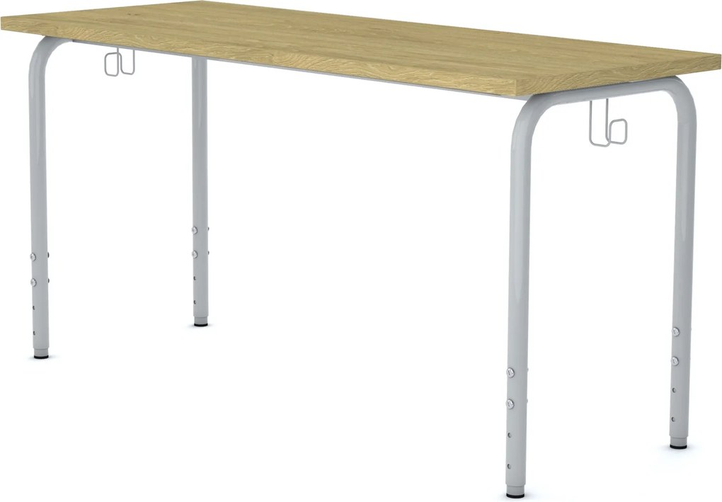 Stolik szkolny i przedszkolny z regulacją wysokości blatu Simple prostokątny 130x50 cm