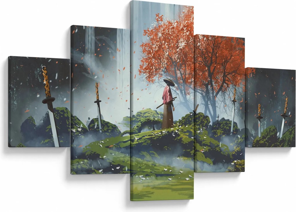 Obraz - Ilustracja przedstawiająca Ogród Mieczy (125x70 cm)