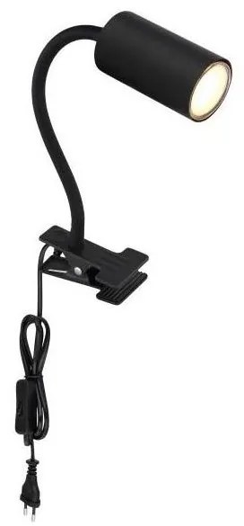 Globo 57911KB - Lampa klipsowa ROBBY 1xGU10/25W/230V czarna