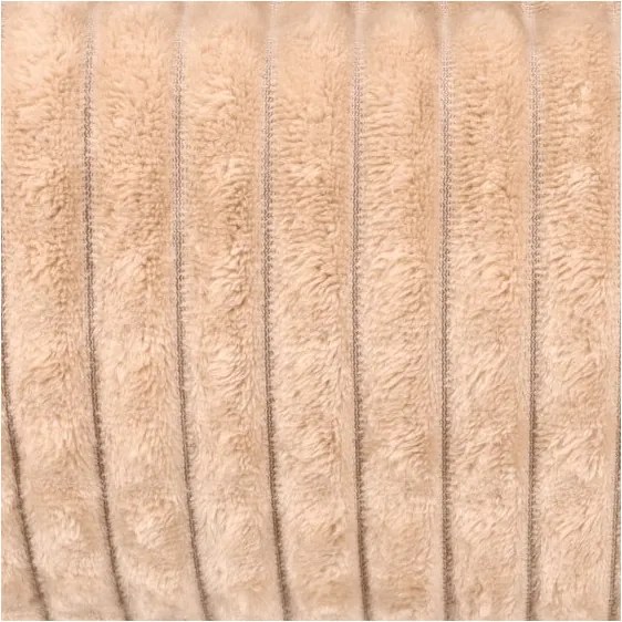 Koc w Kostkę beżowy 160x200cm Miękki Ciepły Wytłaczany do Domu Salonu pled