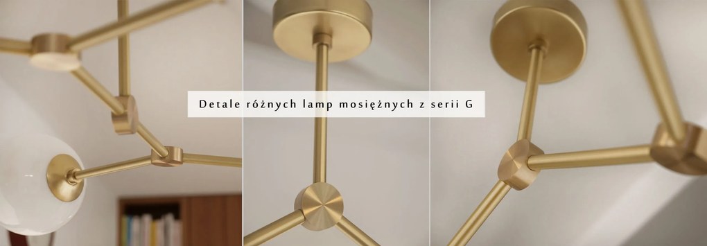 Krótka mosiężna lampa sufitowa G-S1B