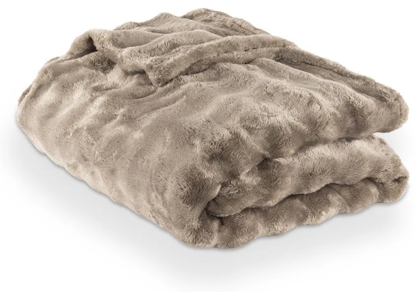 Szarobrązowy koc z mikropluszu 150x200 cm Wave – Tiseco Home Studio