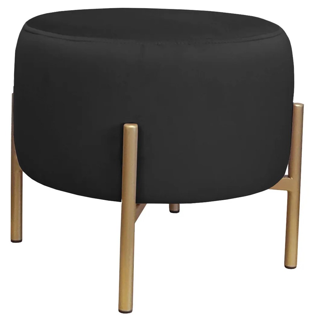 Pufa OLA LOFT ławka podnóżek metal złota MG19