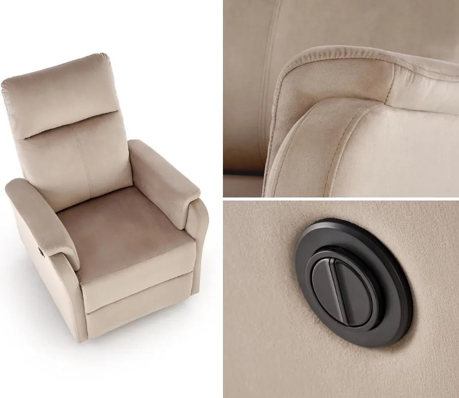 Fotel rozkładany elektrycznie Crocus Halmar