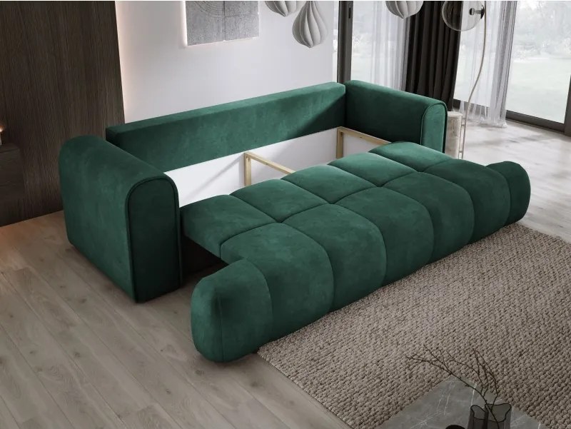 Sofa COCO z funkcja spania i pojemnikiem ZIELONY CLOUD 39