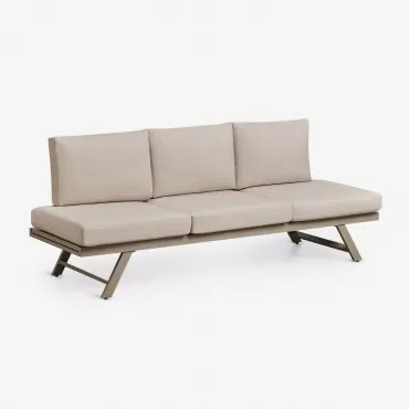 3-osobowa Rozkładana Sofa Ogrodowa Z Aluminium Libanc Moka Brown - Sklum
