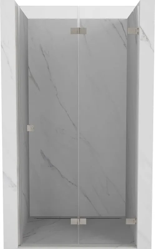 Mexen Lunar-F drzwi prysznicowe składane prawe 50 cm, transparent, nikiel szczotkowany - 836-050-000-97-00-P