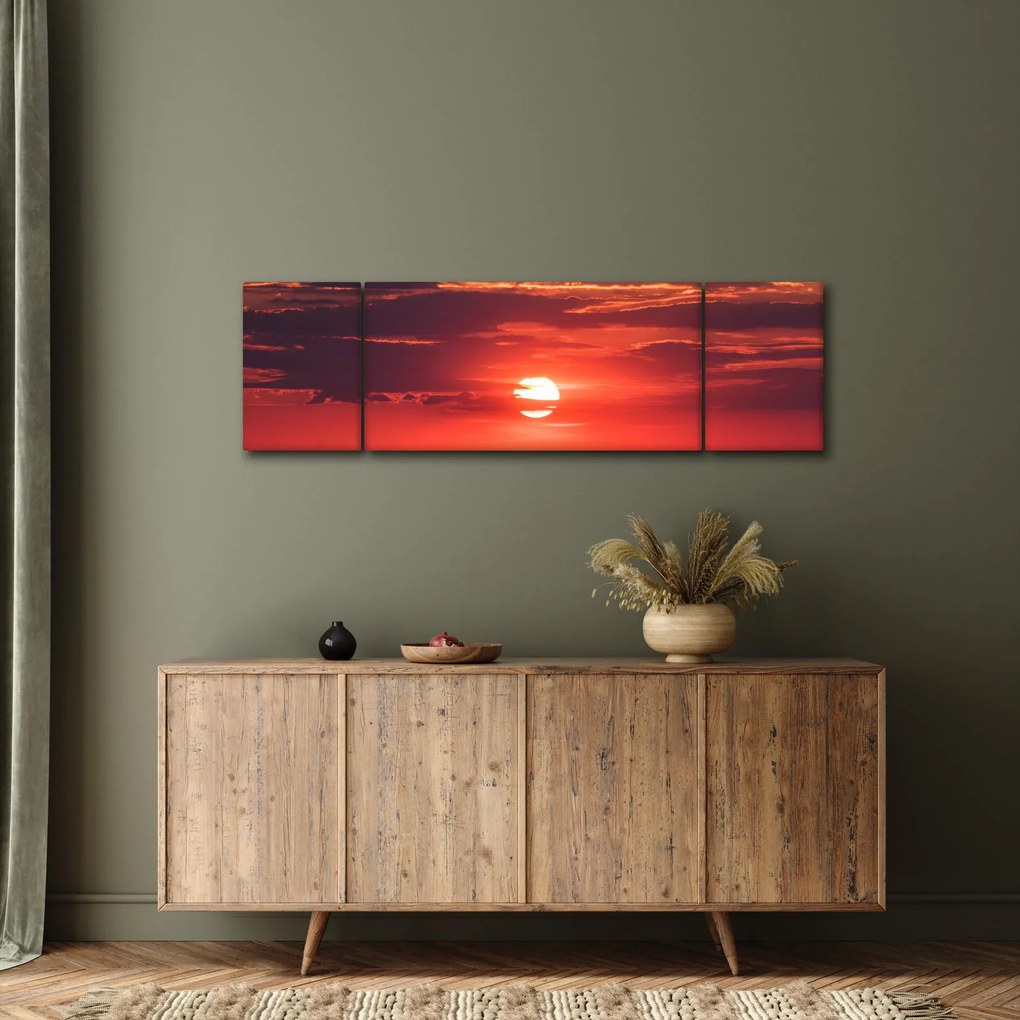 Obraz kolorowego słońca (170x50 cm)