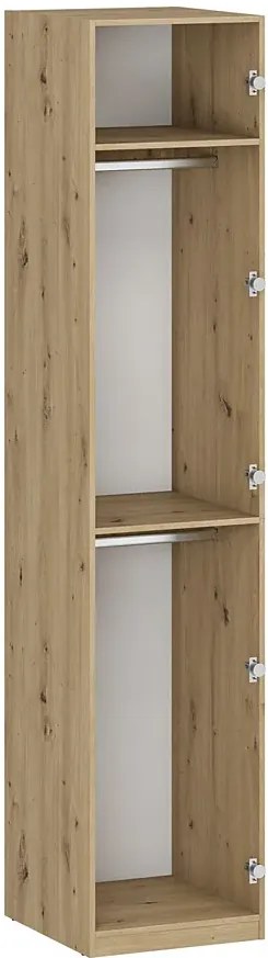 Korpus szafy z dwoma drążkami 50 cm dąb artisan - Jonix 6X
