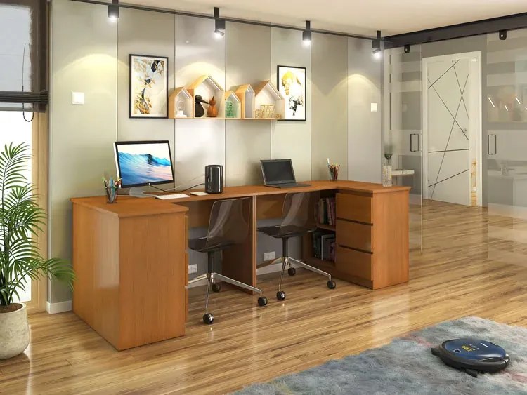 Podwójne biurko dla rodzeństwa olcha Z7-F62