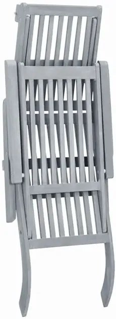 Szary drewniany leżak z regulacją - Lioxio