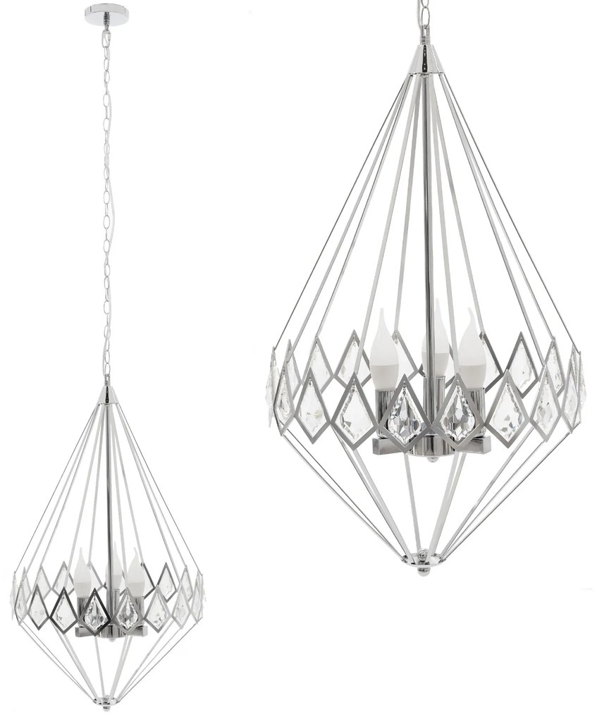 LAMPA WISZĄCA KRYSZTAŁOWA DIAMENT APP767-3CP