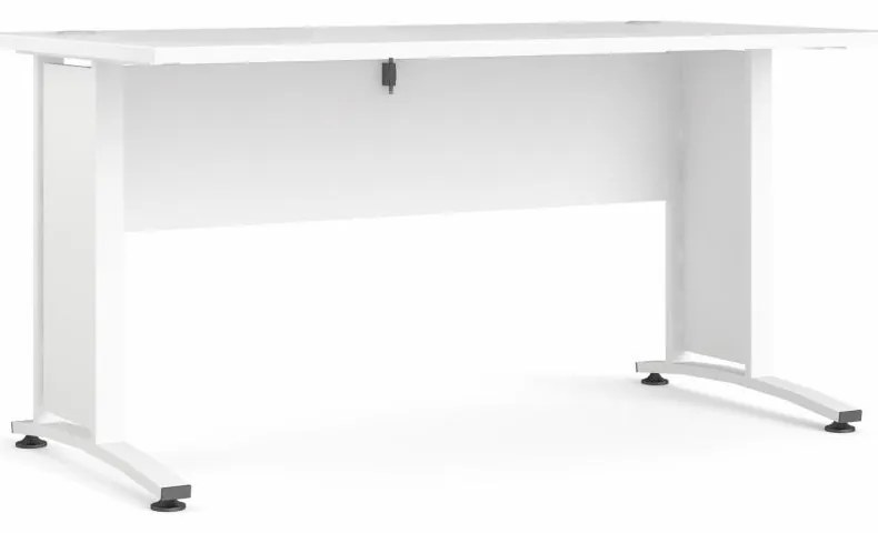 Białe biurko PRIMA OFFICE bez szuflady 80400