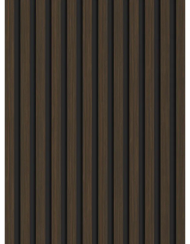 Mexen Lam-B lamele ścienne 275 x 30 cm, płyta HDF 4 mm, fornir techniczny, Orzech Palony - S100-275307-3015-024