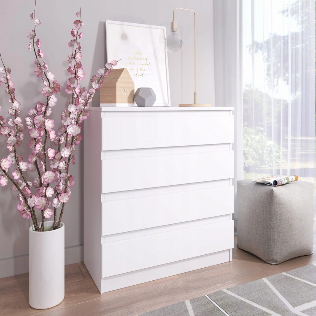 Komoda 4s do sypialni garderoby salonu kolor biały 73 cm