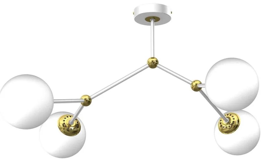 Żyrandol natynkowy JOY 4xE14/40W/230V biały/złoty
