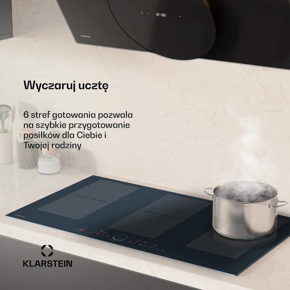 Klarstein Delicatessa 90 Full Flex Płyta indukcyjna do zabudowy, 7500 W