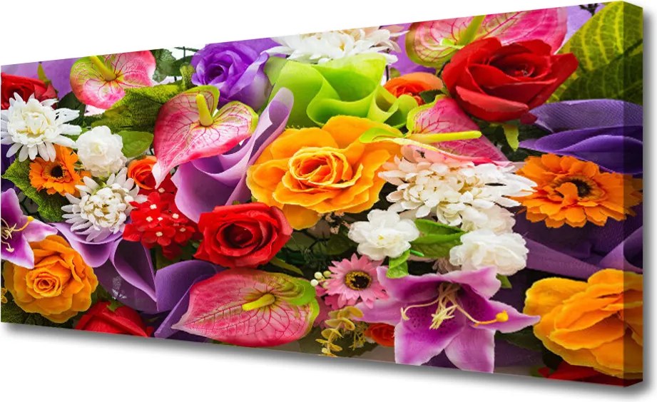 Obraz na płótnie Delikatny Motyw Kwiatowy