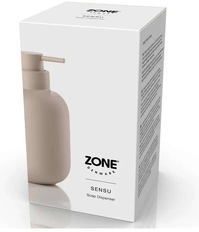 Beżowy kamionkowy dozownik do mydła 300 ml Sensu – Zone