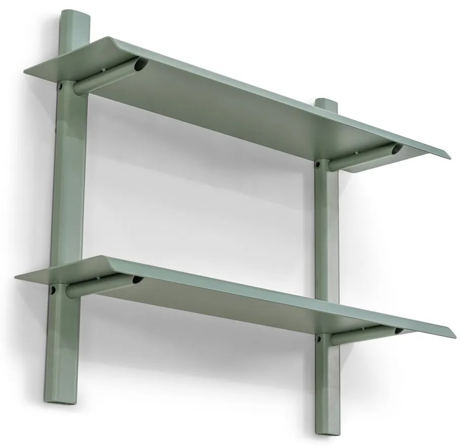 Zielonoszara wielopoziomowa metalowa półka 60 cm Hola – Spinder Design