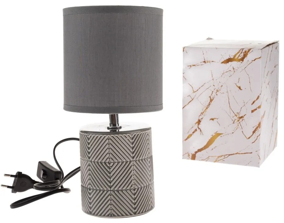 Lampa stołowa ceramiczna Dark 27 cm, ciemnoszara