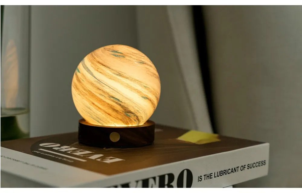 Brązowa/w ciemnym naturalnym kolorze dekoracja świetlna na USB ø 8 cm Polar Cloud – Gingko